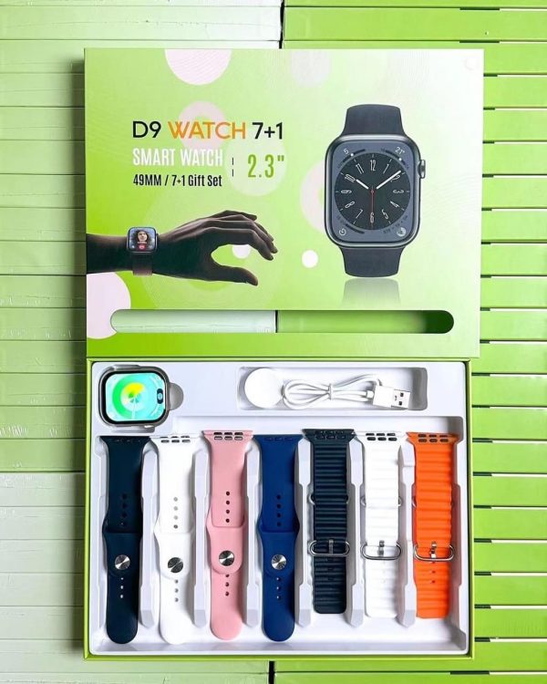 D9 Ultra Smart Watch Series 9 – 2.09" Display, Bluetooth Calling, 7 Straps