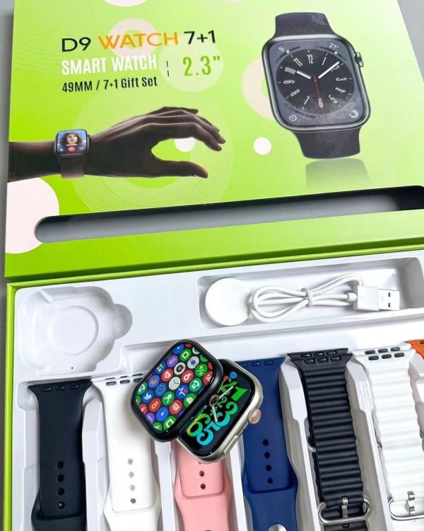 D9 Ultra Smart Watch Series 9 – 2.09" Display, Bluetooth Calling, 7 Straps