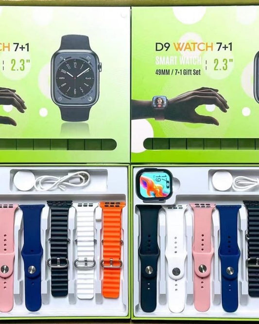 D9 Ultra Smart Watch Series 9 – 2.09" Display, Bluetooth Calling, 7 Straps