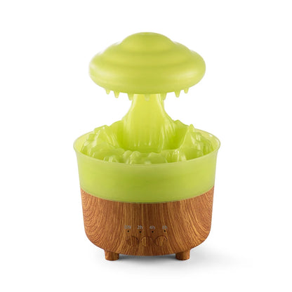 USB Rain Air Humidifier Electric Aroma Diffuser Rain Cloud Smell Desktop Relax Water Drops Sounds Colorful Night Light Household