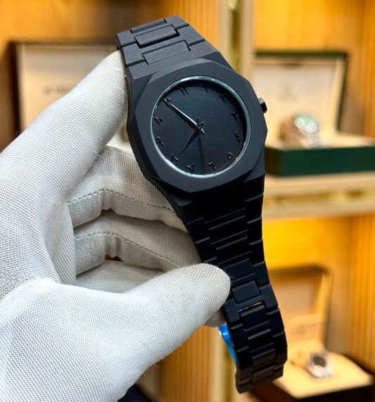 Men's Full Black Aura Quartz Watch