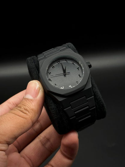 Men's Full Black Aura Quartz Watch